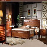 全实木橡木床双人床1.8米1.5 1.2米单人床小户型家具储物床