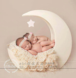 儿童摄影道具韩式百天宝宝婴儿拍照道具床欧美风月亮船月亮道具