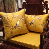 花鸟抱枕红木沙发靠垫仿古圈椅腰靠枕床头靠背大含芯中式古典刺绣