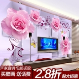 3d无缝立体浮雕玫瑰电视背景墙纸壁纸客厅卧室沙发无纺布壁画定制