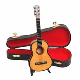 12cm迷你古典吉他模型创意摆件迷你乐器模型吉他盒娃娃饰品道具