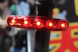 热卖自行车长条尾灯 山地车红色警示灯 联排闪烁尾灯5LED单车装备
