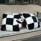 熊猫卡通方块可爱靠枕沙发靠垫办公室腰枕床头靠背汽车护腰抱枕
