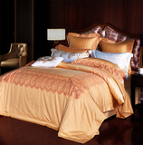清悠居家纺 欧美式奢华样板间床上用品多件套 家纺婚庆床单六件套