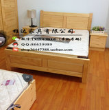 上海厂家直销环保松木实木家具可定做实木双人床婚床架子床高箱床