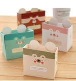 韩国创意家居 可爱卡通mini熊萌动物纸质收纳盒桌面收纳篮笔筒