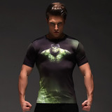男装3D印花绿巨人短袖t恤 pro健身运动紧身衣 骑行弹力圆领t恤