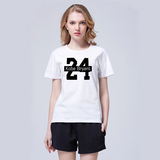 YHB新款夏装 女士纯棉t恤 科比24号个性印花短袖