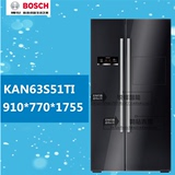 Bosch/博世 BCD-610W(KAN63S51TI)无框玻璃对开门冰箱（黑色）