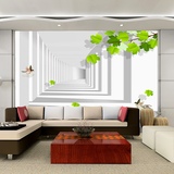 大型壁画3D立体玄关背景墙简约现代客厅壁纸空间延伸定制墙纸墙布