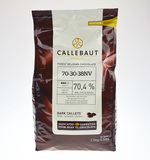 正品保证比利时袋装包装进口嘉利宝黑巧克力粒70.4%2.5kg原装