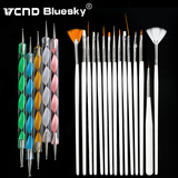 VCND BLUESKY人气美甲笔点钻笔套装光疗彩绘雕花画笔指甲油拉线笔