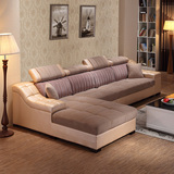 丽美诗布艺沙发现代简约大小户型客厅转角皮布沙发组合家具沙发