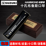日本进口SUZUKI铃木口琴乐器10孔布鲁斯哈蒙德HA-20成人初学生c调