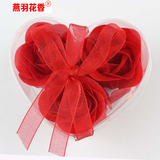母亲节1-2元小礼物3朵装玫瑰花香皂花心形盒实用促销新奇礼品批发