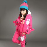 童装冬季儿童套装卫衣女童秋冬装加厚加绒三件套2015新款中大童冬
