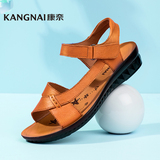 Kangnai/康奈夏季女鞋新款1261708 真皮妈妈鞋透气女凉鞋 老人鞋