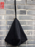 【琴哩】原创设计 黑色针织毛线小拎包 粽子包 手挽包  包邮