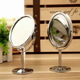 台式旋转美容小镜子欧式双面放大镜子 便携随身化妆镜高清梳妆镜