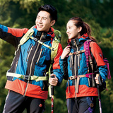四季户外冲锋衣男三合一女式韩版拼色可拆卸两件套情侣登山徒步服