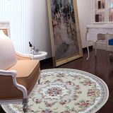 现代简约欧式圆形耐脏满铺时尚地毯 电脑椅卧室客厅阳台地毯地垫