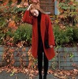 韩国爆款 2015秋冬韩版羊毛呢子宽松中长款茧型加厚大衣外套女潮