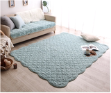 韩国代购卧室绒面纯色地毯客厅沙发边床边长方形茶几地毯防滑地毯
