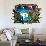 恐龙 3d墙贴创意墙贴纸卧室温馨客厅背景可移除立体墙纸壁贴画