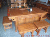 厂销红木仿古家具非洲花梨木将军台茶桌方凳椅带茶具功夫喝茶桌