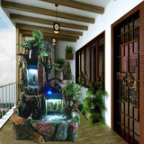 包邮创意新品庭院客厅假山植物盆景招财流水喷泉装饰品落地大摆件