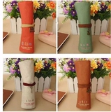 韩国创意可爱多功能帆布卷帘笔袋韩版简约男女中学生大容量文具盒