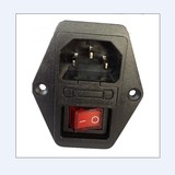 EMI电源滤波器DF102-10A-01 220V10A 带开关指示灯 插座 保险丝