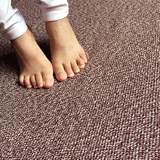 咖色现代客厅地毯茶几地垫纯棉线编织布艺脚垫门垫卧室床边地毯