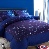 四件套床夏床品套件创意床单个性被套儿童星星空被罩磨毛学生宿舍