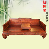 明清古典红木家具 老挝大红酸枝罗汉床 交趾黄檀沙发床 清式雕花