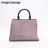 rouge & lounge芮之新款细纹小包单肩女包手提包女士包包斜跨包