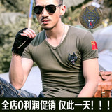 2016夏季军装刺绣中国旗男士短袖军迷半袖修身衣服特种兵t恤
