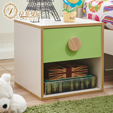 拉菲曼尼韩式风格儿童家具床头柜 储物柜绿色WB003