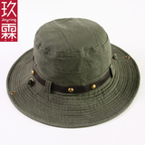 新品帽子男夏天户外运动渔夫帽钓鱼布帽骑车遮阳帽牛仔帽沙滩帽