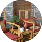 现代中式喜庆棉麻茶楼茶室椅垫餐椅垫太师椅垫餐桌椅子仿古椅坐垫