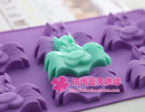 硅胶模具 手工皂模 烘焙制作 DIY烘焙模具 六孔大花猫