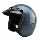 摩托车跑车头盔出口日本OGK代工玻璃钢半盔 金葱复古盔哈雷盔