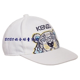现货英国正品代购kenzo2016春夏男女童新款白色刺绣虎头棒球帽