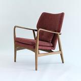 北欧实木单人创意沙发椅子休闲简约现代靠背拆洗沙发凳阅读小沙发