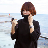 韩国甜美灰色黑色东品牌冬季新款韩版高领女式毛衣针织衫衫纯色女