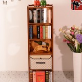 书柜书架置物柜组合实木儿童自由单个书柜储物柜简易置物架