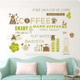 客厅卧室背景装饰可移除英文字母贴画 创意餐厅咖啡厅厨具墙贴纸