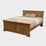 新款美式纯实木床1.5、1.8米100%全白橡木出口床双人床 工厂直销