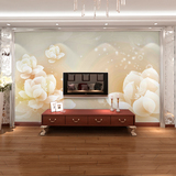 定制3D无缝大型壁画卧室客厅电视背景墙现代简约梦幻温馨浪漫花卉