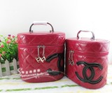 韩版潮菱格大容量化妆箱名媛风化妆包定型硬质桶包女士美容箱包邮
